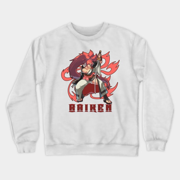 Baiken Guilty Gear Design Crewneck Sweatshirt by NAM Illustration